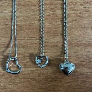 Necklaces 925 silver plated hearts (3)